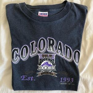 Vintage 90s Single Stitch Colorado Rockies MLB Team Shirt